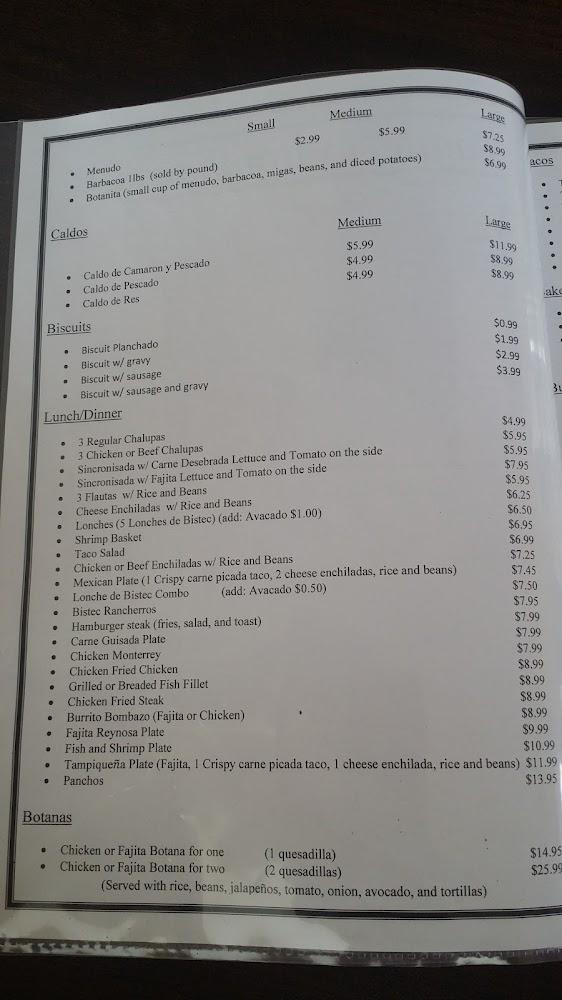 Taqueria Bombazo Restaurant Menu image 2